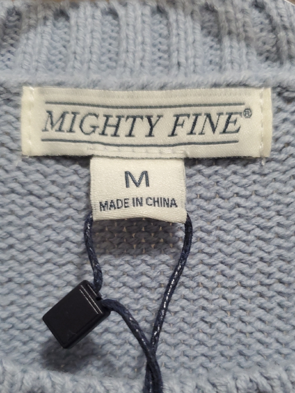 NWT Mighty Fine Light Blue Nautical Lobster Crewneck Sweater - Women Size Med - Picture 6 of 9